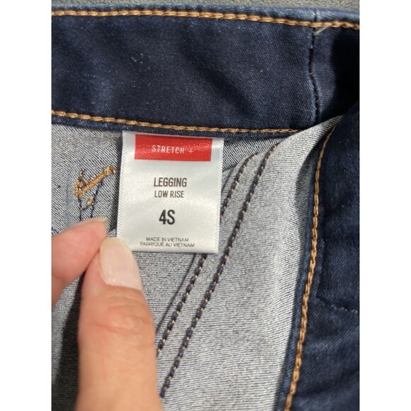 Express Skinny Jeans Denim Cotton Blue Women's Size 4R Low Rise Dark Wash - Picture 10 of 12